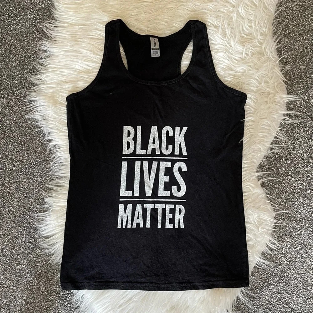 Black Lives Matter racerback tank top M